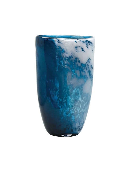Vaza White Blue din Sticla 18x13x25cm15-00-23912
