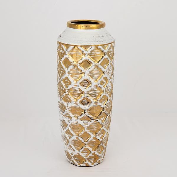 Vaza White Gold din Ceramica D13x28cm